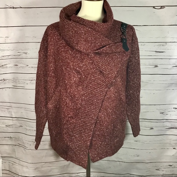 Shein Heathered Sweater Burnt Umber - Picture 1 of 4